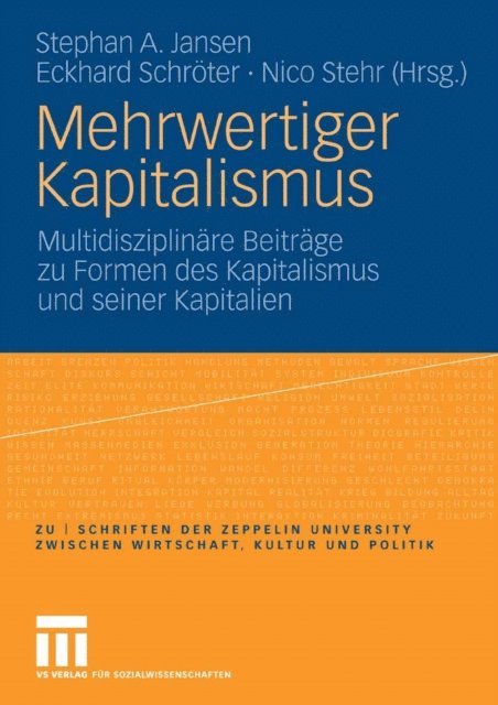 Nico Stehr, Eckhard Schroter, Stephan A. Jansen - Mehrwertiger Kapitalismus, E-bok