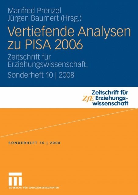 Jurgen Baumert, Manfred Prenzel - Vertiefende Analysen zu PISA 2006, E-bok