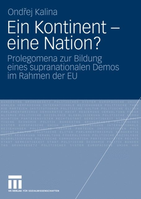 Ondrej Kalina - Ein Kontinent - eine Nation?, E-bok
