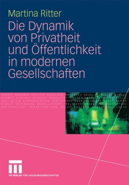 Martina Ritter - Die Dynamik von Privatheit und Öffentlichkeit in modernen Gesellschaften, E-bok