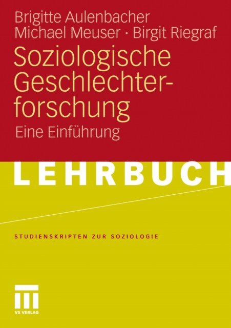 Birgit Riegraf, Michael Meuser, Brigitte Aulenbacher - Soziologische Geschlechterforschung, E-bok