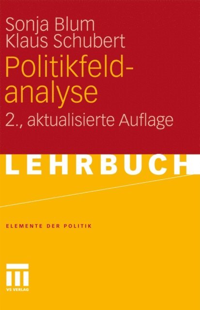 Klaus Schubert, Sonja Blum - Politikfeldanalyse, E-bok