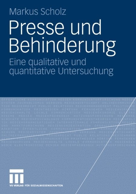 Markus Scholz - Presse und Behinderung, E-bok