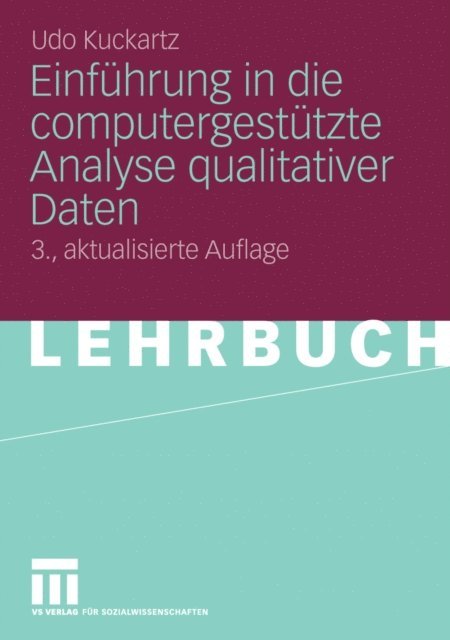 Udo Kuckartz - Einführung in die computergestützte Analyse qualitativer Daten, E-bok