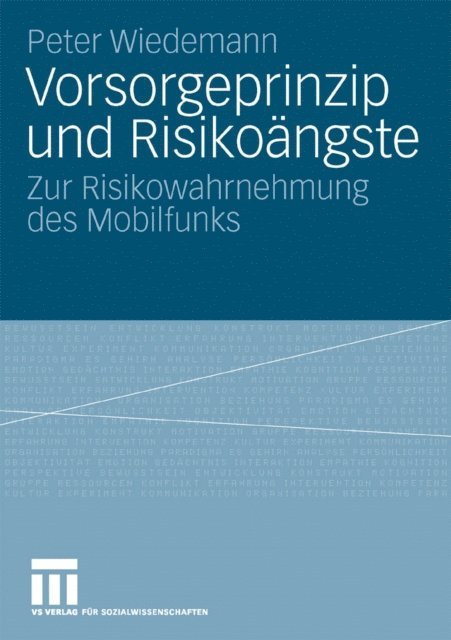 Peter Wiedemann - Vorsorgeprinzip und Risikoängste, E-bok