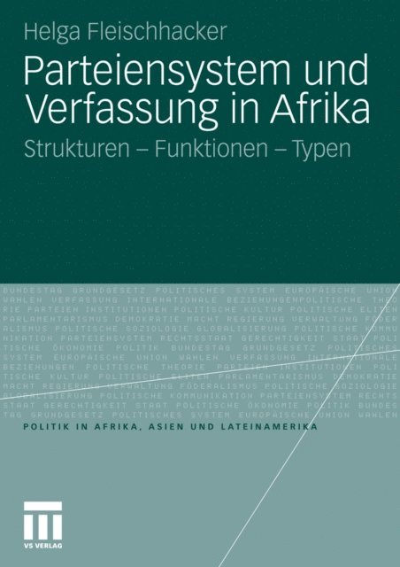 Helga Fleischhacker - Parteiensystem und Verfassung in Afrika, E-bok