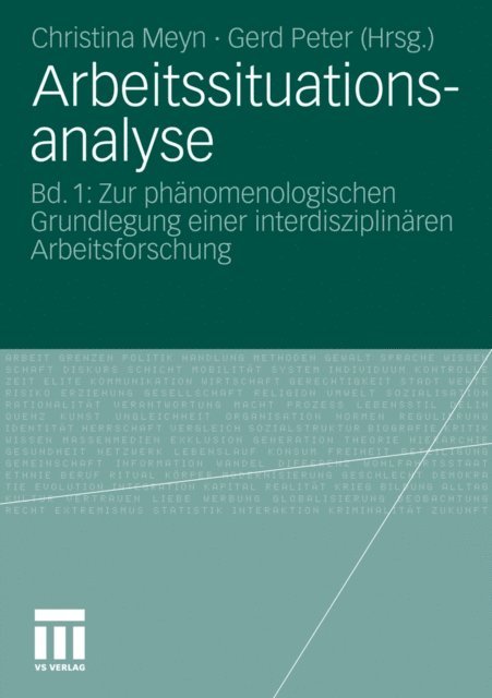 Gerd Peter, Christina Meyn - Arbeitssituationsanalyse, E-bok