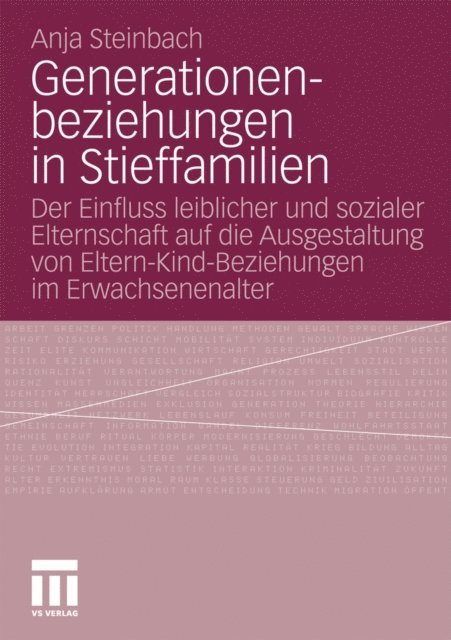 Anja Steinbach - Generationenbeziehungen in Stieffamilien, E-bok