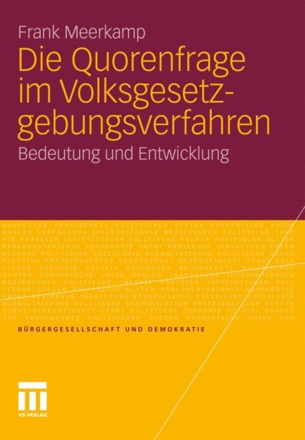 Frank Meerkamp - Die Quorenfrage im Volksgesetzgebungsverfahren, E-bok