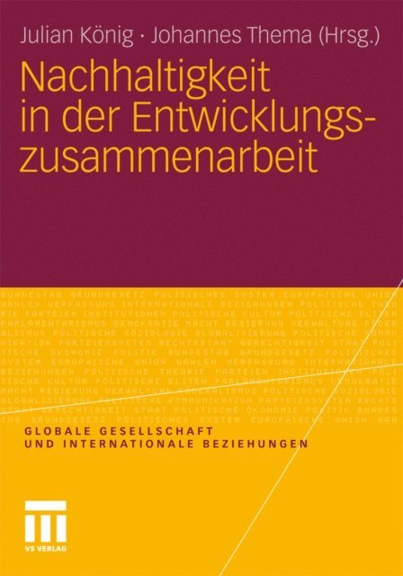 Johannes Thema, Julian Konig - Nachhaltigkeit in der Entwicklungszusammenarbeit, E-bok