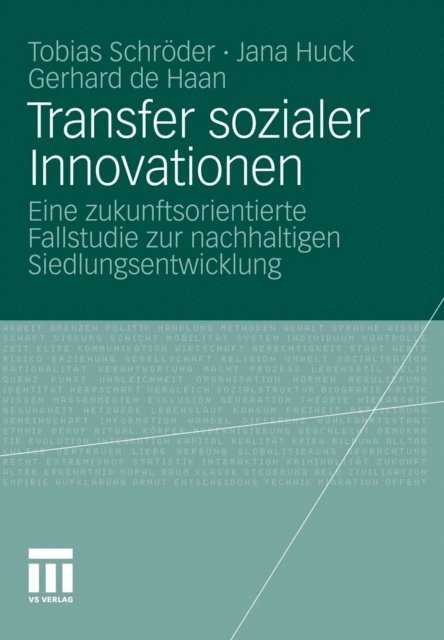 Gerhard de Haan, Jana Huck, Tobias Schroder - Transfer sozialer Innovationen, E-bok