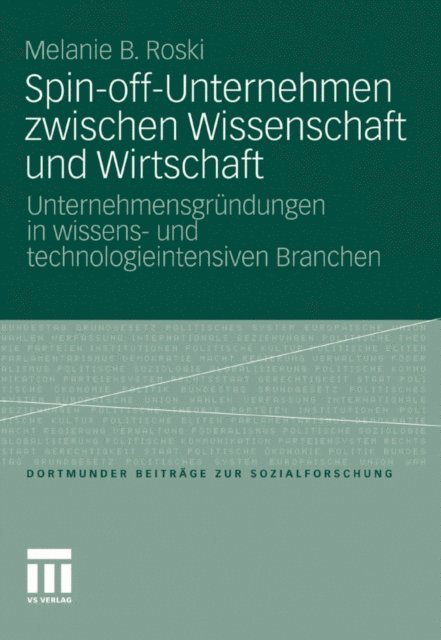 Melanie Birgit Roski - Spin-off-Unternehmen zwischen Wissenschaft und Wirtschaft, E-bok