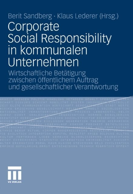 Klaus Lederer, Berit Sandberg - Corporate Social Responsibility in kommunalen Unternehmen, E-bok