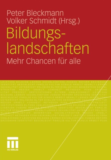 Volker Schmidt, Peter Bleckmann - Bildungslandschaften, E-bok