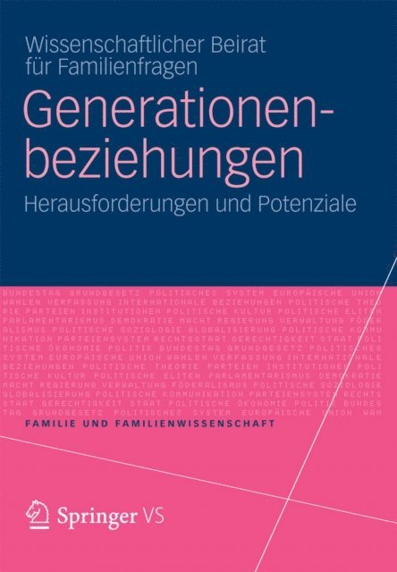 Wiss. Beirat fur Familienfragen, Irene Gerlach - Generationenbeziehungen, E-bok