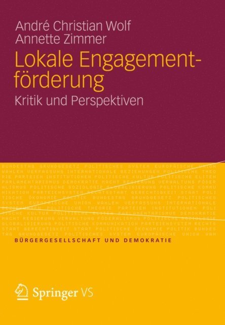 Annette Zimmer, Andre Christian Wolf - Lokale Engagementförderung, E-bok