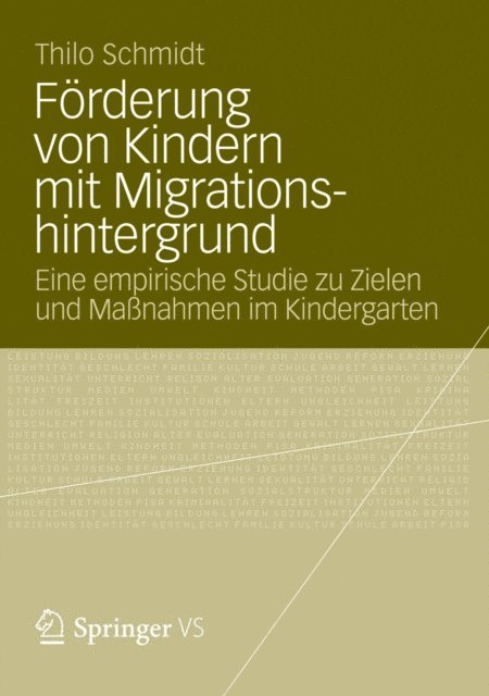 Thilo Schmidt - Förderung von Kindern mit Migrationshintergrund, E-bok