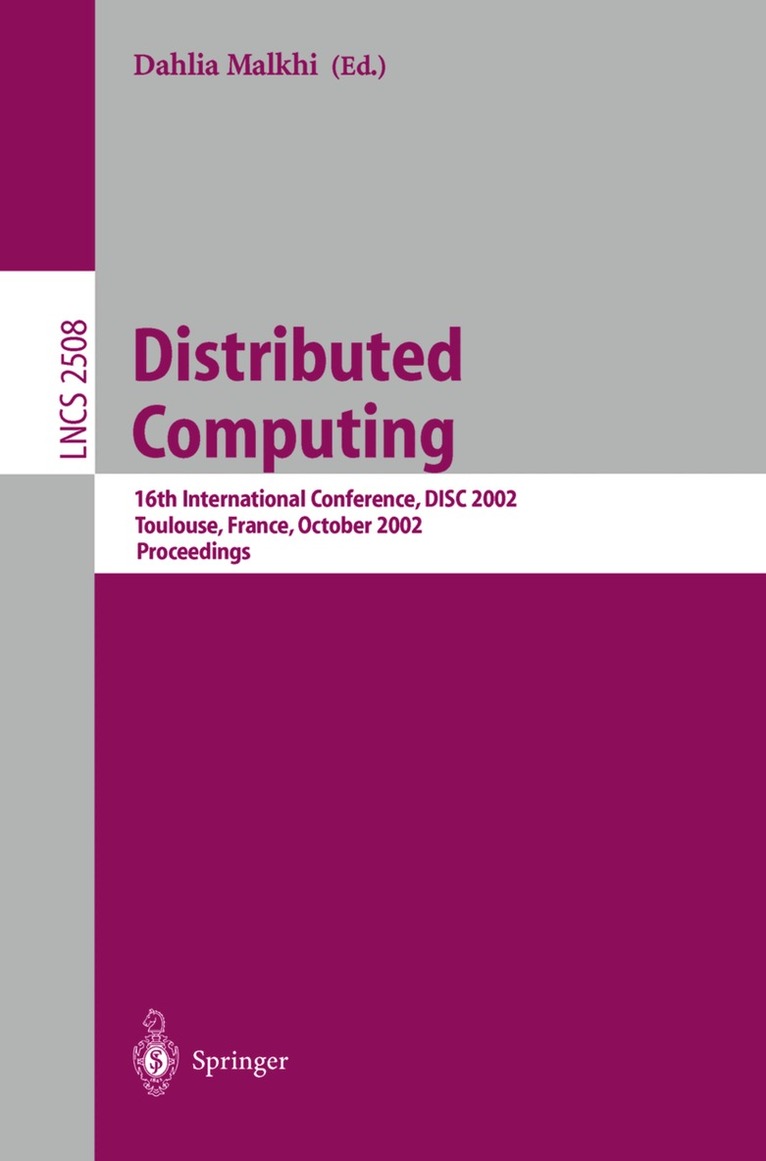 Dahlia Malkhi - Distributed Computing, Häftad