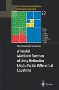 Parallel Multilevel Partition of Unity Method for Elliptic Partial Differential Equations