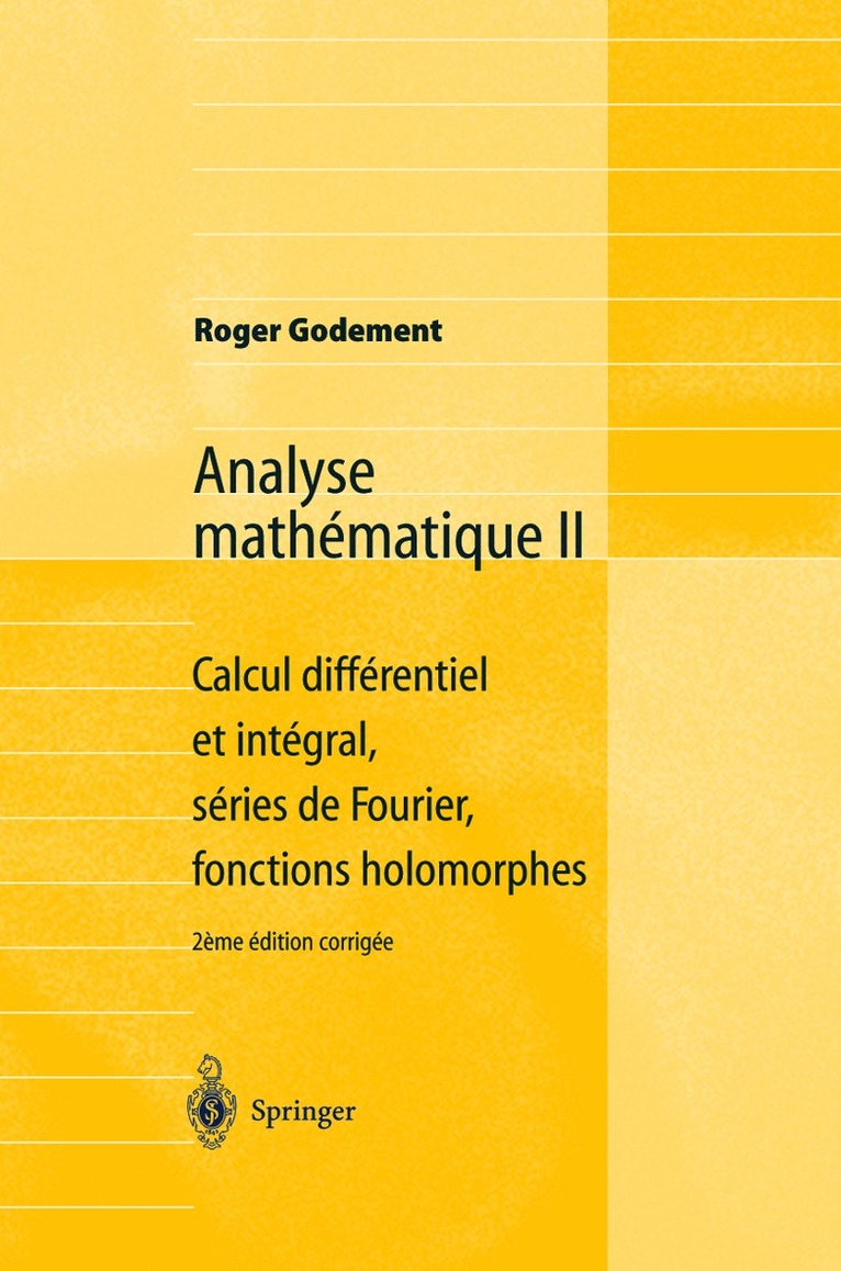 Roger Godement - Analyse mathématique II, Häftad