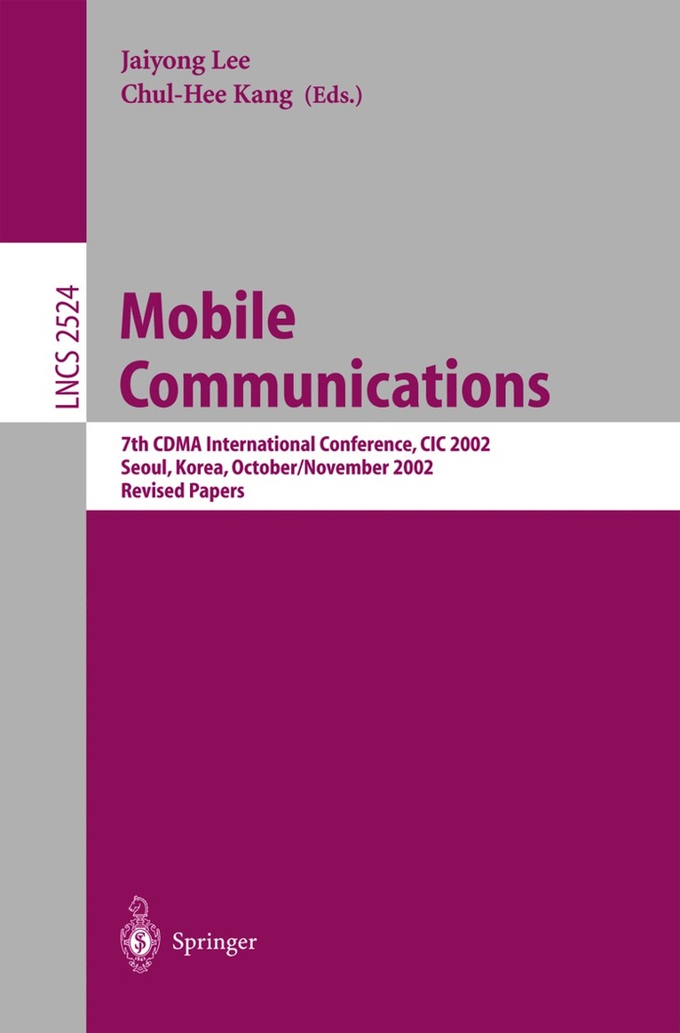 Jaiyong Lee, Chul-Hee Kang - Mobile Communications, Häftad