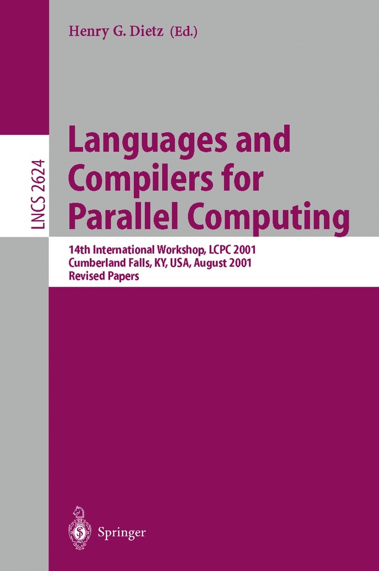 Henry Gordon Dietz - Languages and Compilers for Parallel Computing, Häftad