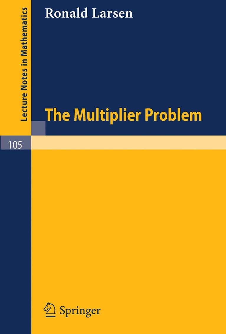 R. Larsen - Multiplier Problem., Häftad