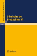 S�minaire de Probabilit�s VI