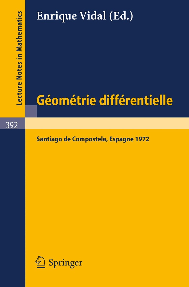 E. Vidal - Geometrie Differentielle, Häftad