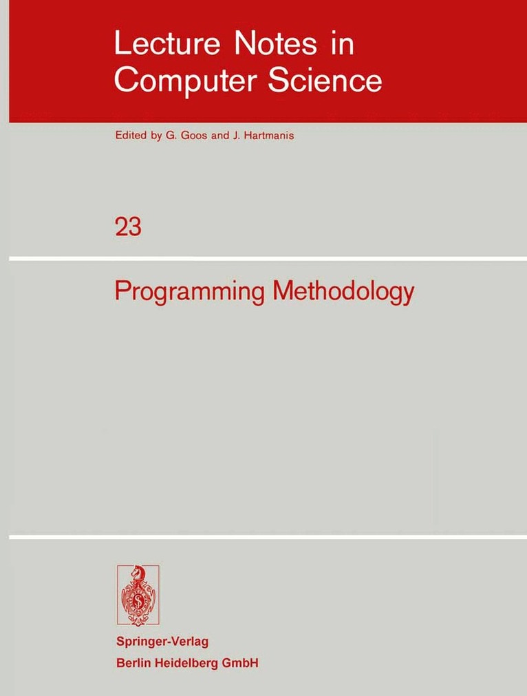 C.E. Hackl - Programming in Methodology, Häftad