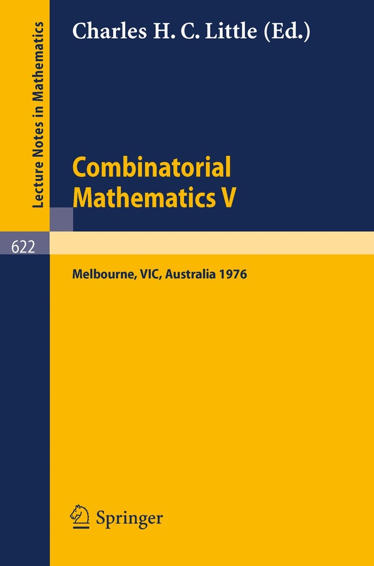 C. H. C. Little - Combinatorial Mathematics V., Häftad