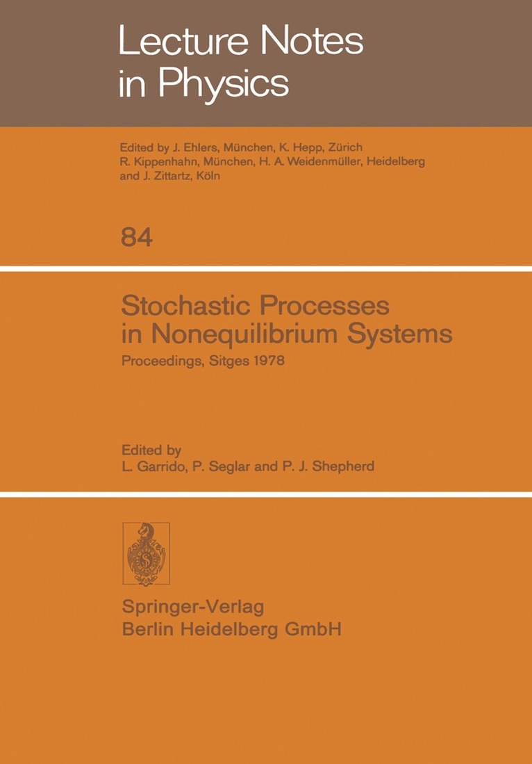 L. Garrido, P. Seglar, P.J. Shepherd - Stochastic Processes in Nonequilibrium Systems, Häftad