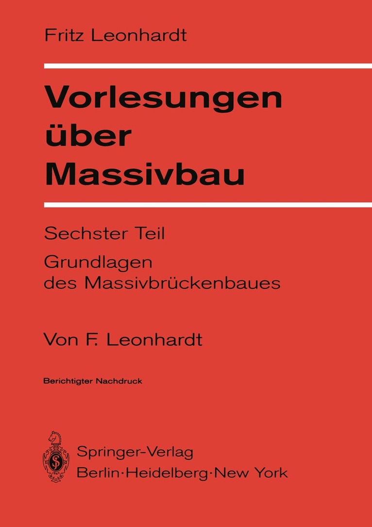 F. Leonhardt - Vorlesungen über Massivbau, Häftad