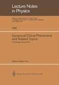 Dynamical Critical Phenomena and Related Topics