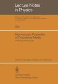 Macroscopic Properties of Disordered Media