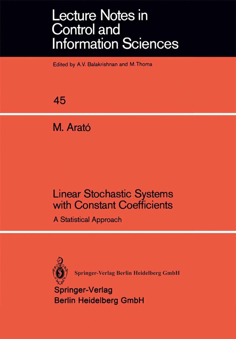 M. Arato - Linear Stochastic Systems with Constant Coefficients, Häftad