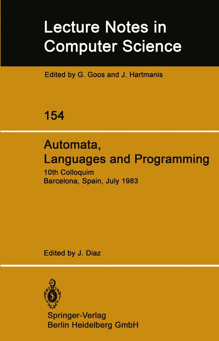 J. Diaz - Automata, Languages and Programming, Häftad