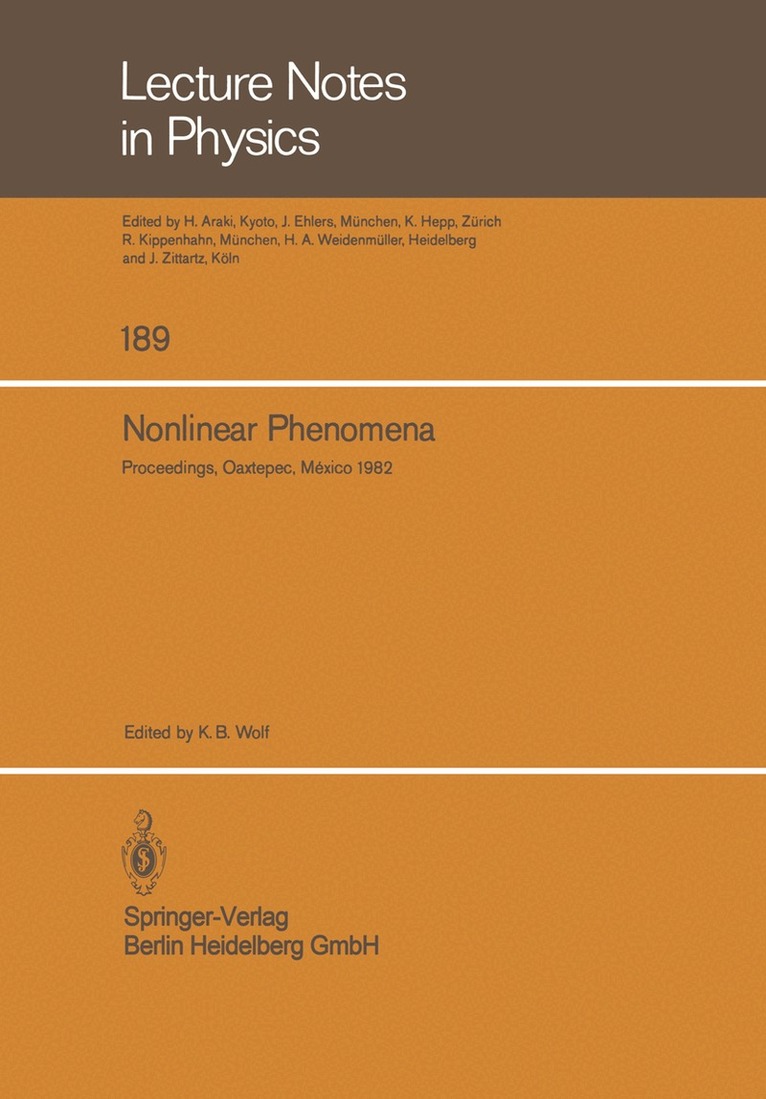 K.B. Wolf - Nonlinear Phenomena, Häftad