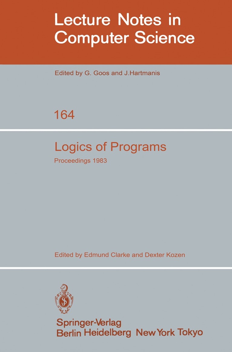 E. Clarke, D. Kozen - Logics of Programs, Häftad