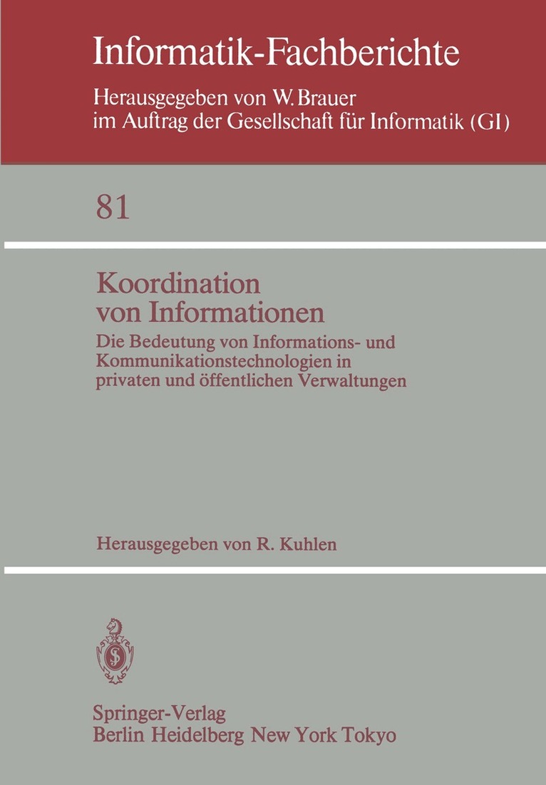 R. Kuhlen - Koordination von Informationen, Häftad