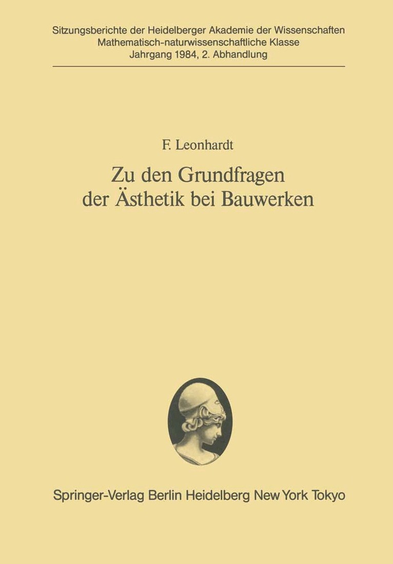 F. Leonhardt - Zu den Grundfragen der Ästhetik bei Bauwerken, Häftad