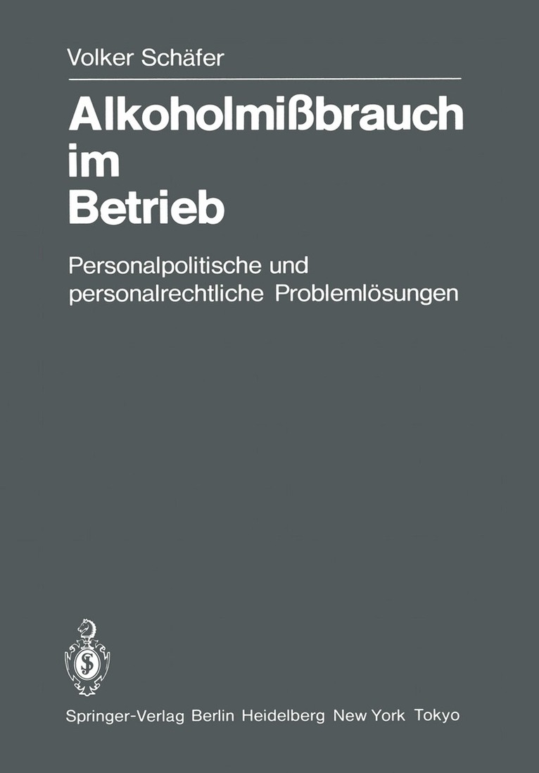Alkoholmißbrauch im Betrieb