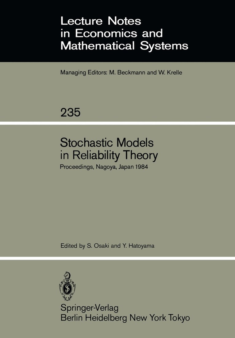 S. Osaki, Y. Hatoyama - Stochastic Models in Reliability Theory, Häftad