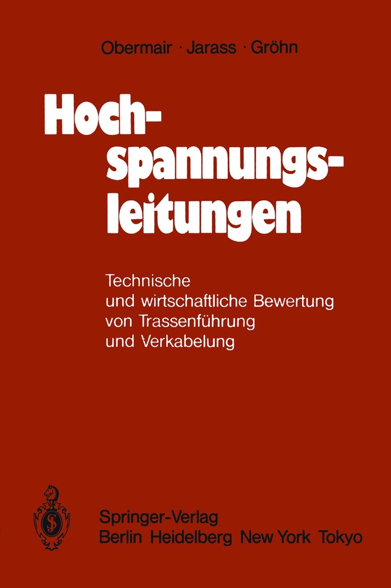 G.M. Obermair, L. Jarass, D. Gröhn - Hochspannungsleitungen, Häftad