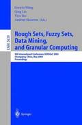 Rough Sets, Fuzzy Sets, Data Mining, and Granular Computing