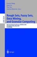Rough Sets, Fuzzy Sets, Data Mining, and Granular Computing