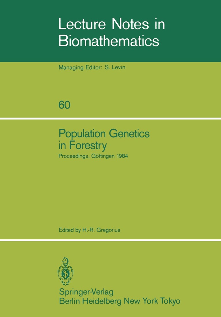 Hans-Rolf Gregorius - Population Genetics in Forestry, Häftad