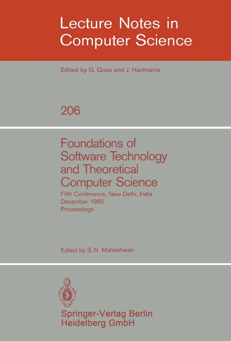 S.N. Maheshwari - Foundations of Software Technology and Theoretical Computer Science, Häftad