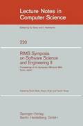 RIMS Symposium on Software Science and Engineering II