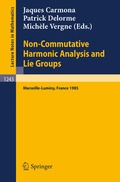 Non-Commutative Harmonic Analysis and Lie Groups